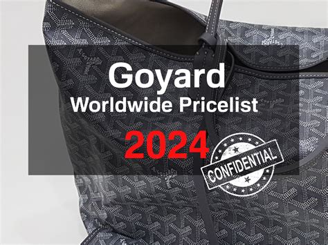 goyard pricing 2024|Goyard artois pm price 2024.